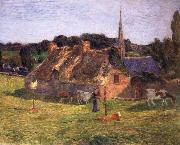 Paul Gauguin The Field of Lolichon and the Church of Pont-Aven china oil painting artist